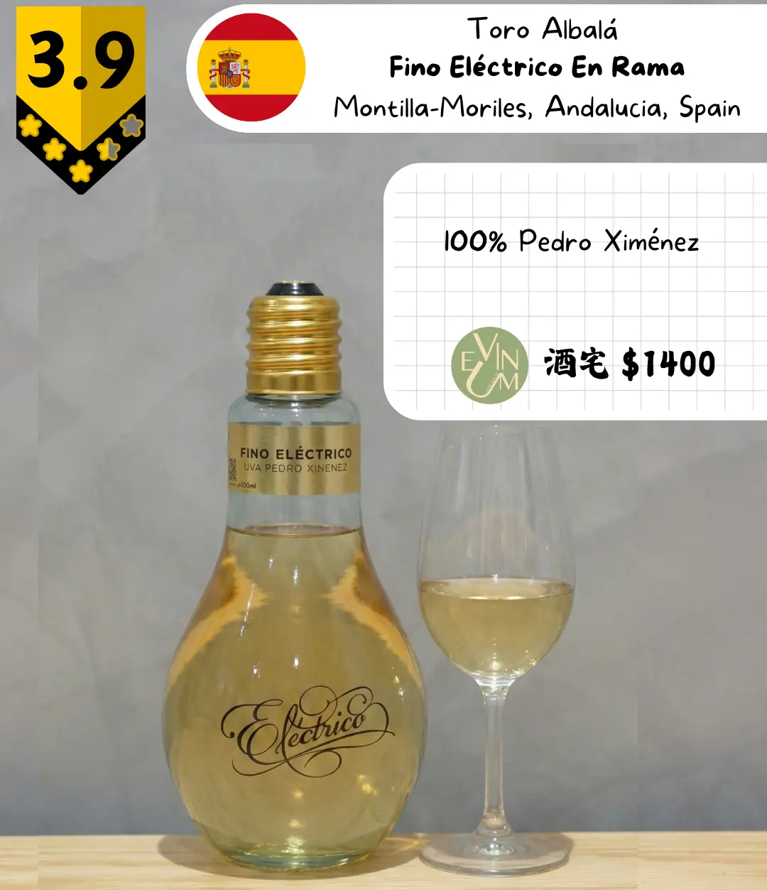 Toro Albalá - Fino Eléctrico En Rama