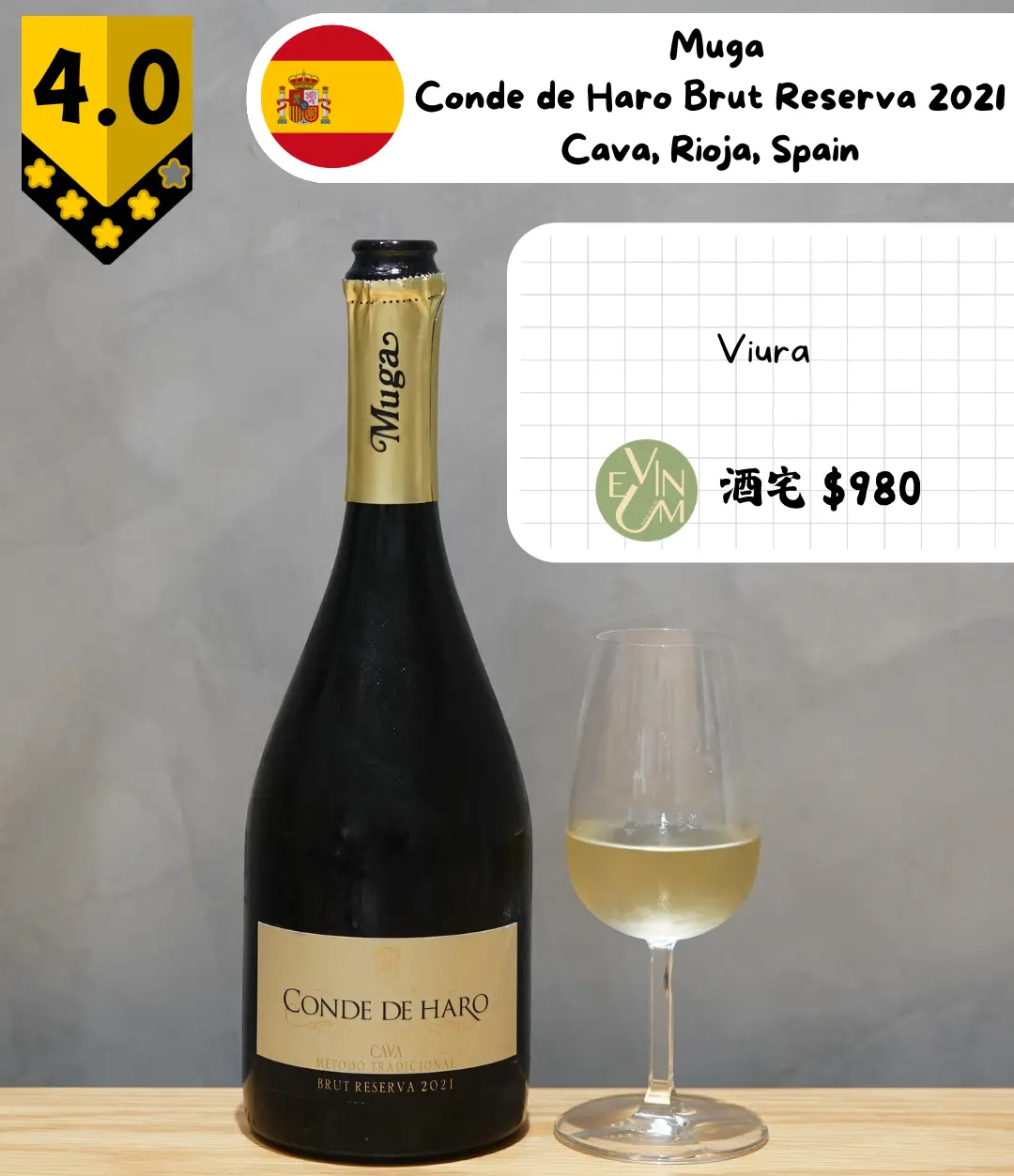 Muga - Conde de Haro Cava Brut Reserva 2021