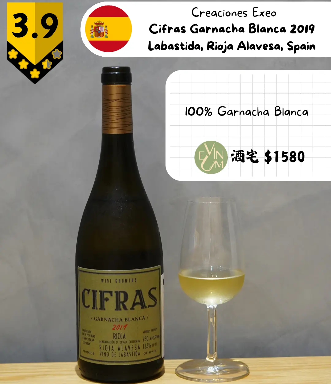 Creaciones Exeo - Cifras Garnacha Blanca 2019